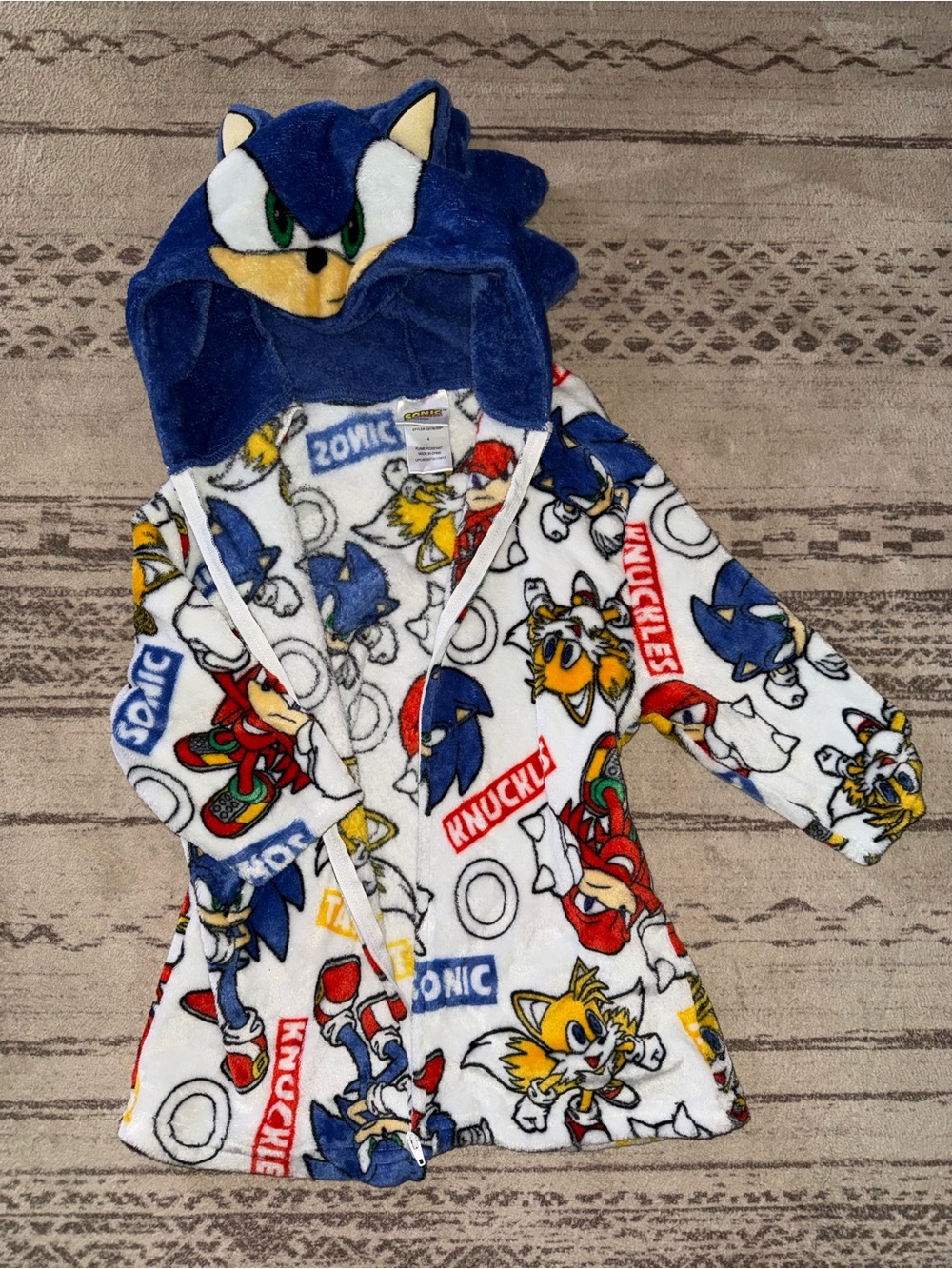 Sonic the Hedgehog Kids Hooded Bath Robe
